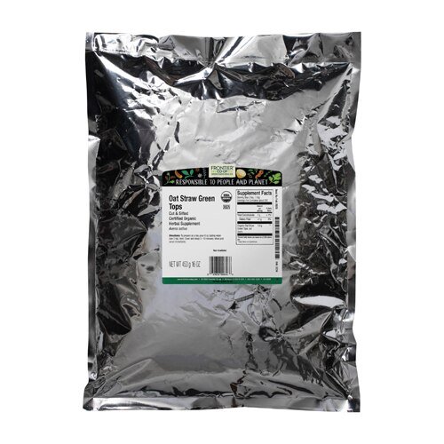 Frontier Co-op Organic Cut & Sifted Oat Straw Green Tops