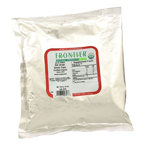 Frontier Natural Products Organic Cut & Sifted Oat Straw Green Tops