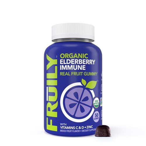 Fruily Organic Elderberry Immune Mixed Fruit -- 50 Gummies