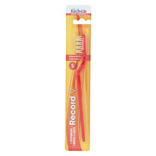 Fuchs Record V Adult Soft Natural Bristle Toothbrush -- 1 Toothbrush