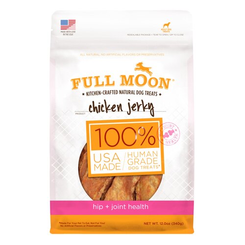 Full Moon Kitchen Crafted Natural Dog Treats Chicken Jerky -- 12 oz
