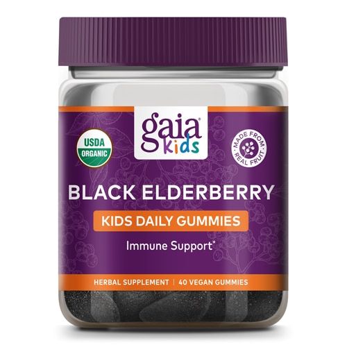 Gaia Herbs Black Elderberry Kids Daily Gummies -- 40 Gummies