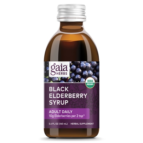 Gaia Herbs Black Elderberry Syrup Adult Daily -- 5.4 fl oz