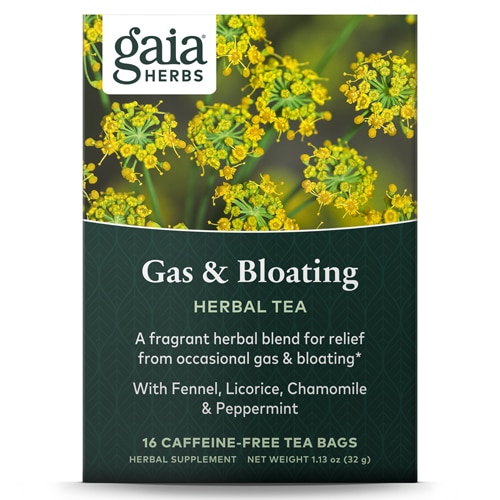 Gaia Herbs Gas & Bloating Herbal Tea -- 16 Tea Bags