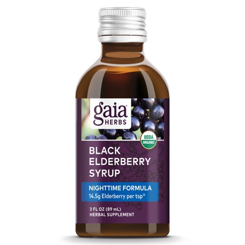 Gaia Herbs RapidRelief™ Black Elderberry Nighttime Syrup