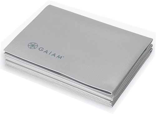 Gaiam Foldable Yoga Mat Solid Grey 1 Mat Vitacost