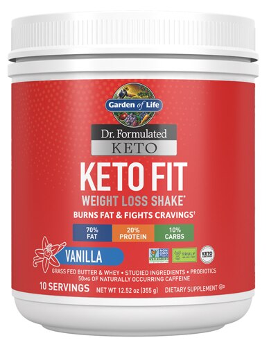 Garden of Life Dr. Formulated Keto Fit Vanilla -- 12.52 oz