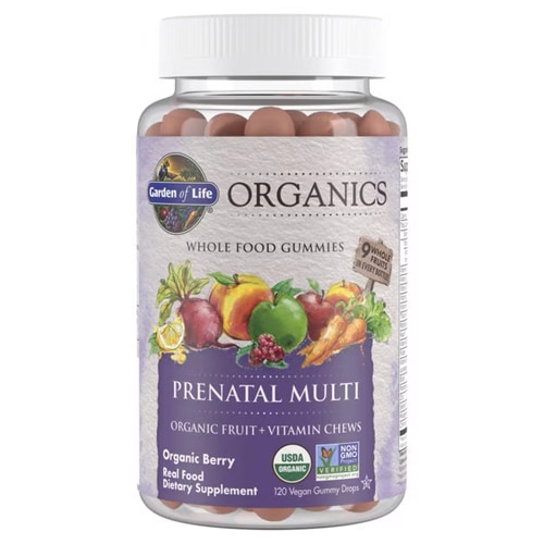 Garden of Life Mykind Organics Prenatal Multi Whole Food Gummies Organic Berry -- 120 Vegan Gummy Drops