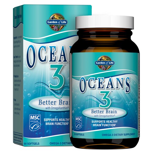 Garden of Life Oceans 3™ Better Brain with OmegaXanthin® -- 90 Softgels