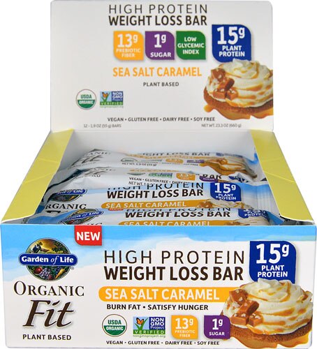 Garden Of Life Organic Fit High Protein Weight Loss Bar Sea Salt