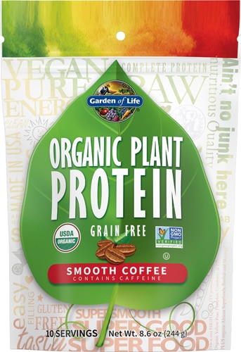 Garden of Life Organic Plant Protein Smooth Coffee -- 10 Servings
