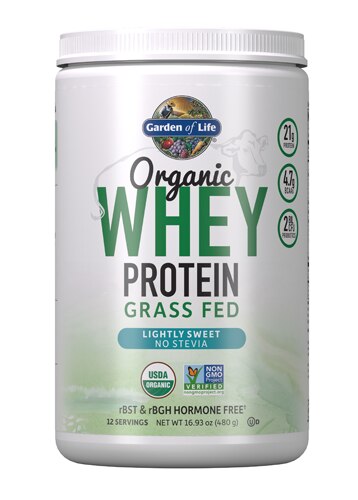 Garden of Life Organic Whey Protein Grass Fed Lightly Sweet