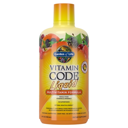 Garden Of Life Vitamin Code Liquid Multivitamin Formula Orange