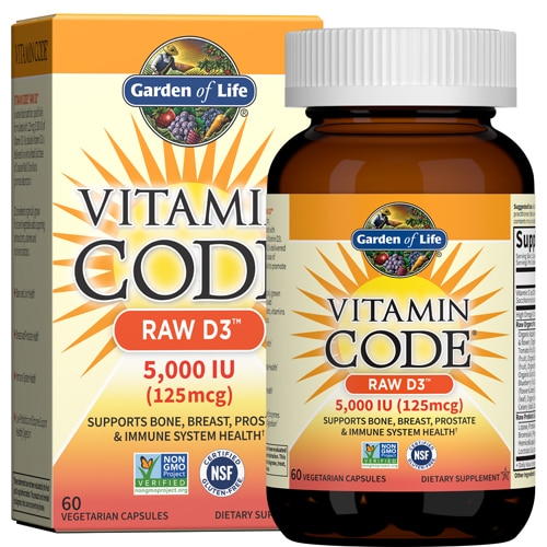 Garden Of Life Vitamin Code Raw D3 5000 Iu 60 Capsules