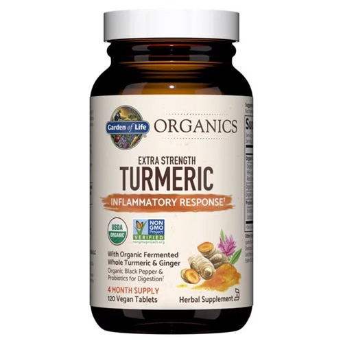 Garden of Life mykind Organics Extra Strength Turmeric Inflammatory Response -- 120 Vegan Tablets