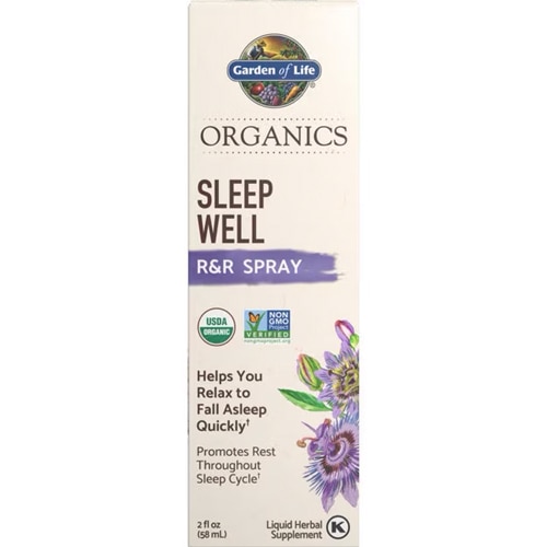 Garden of Life mykind Organics Sleep Well R&R Spray Liquid Herbal Supplement -- 2 fl oz