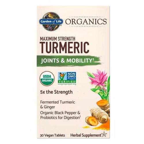 Garden of Life mykind Organics Turmeric Maximum Strength Joints & Mobility -- 30 Vegan Tablets