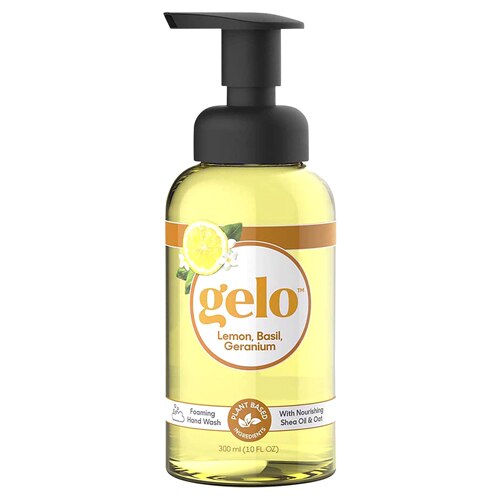 Gelo Foaming Hand Soap Pump Bottle Lemon- Basil- Geranium -- 10 fl oz