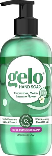 Gelo Gel Hand Soap Pump Bottle Cucumber Melon Jasmine Flower