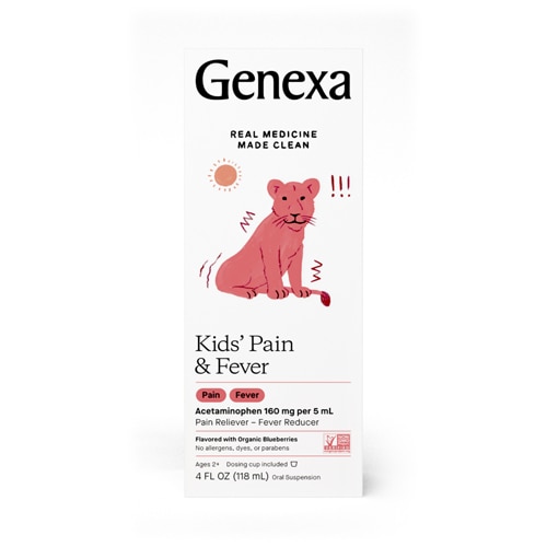 Genexa Kids' Pain & Fever - Acetaminophen -- 160 mg - 4 fl oz