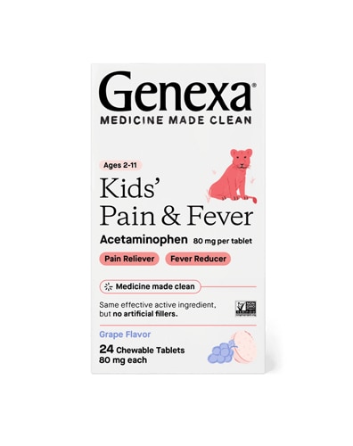 Genexa Kids Pain & Fever Acetaminophen Ages 2-11 Grape