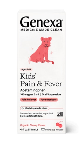Genexa Kids Pain & Fever Acetaminophen Liquid Ages 2-11 Cherry