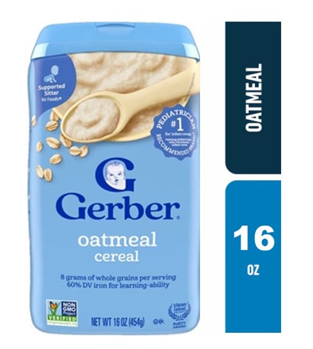 Gerber Baby Cereal 4+ Months Non-GMO Oatmeal