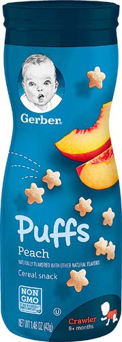 gerber puffs peach