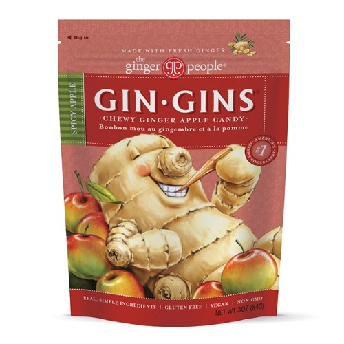 Ginger People Gin Gins Chewy Ginger Candy Spicy Apple
