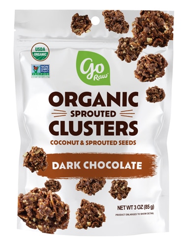 Go Raw Organic Coconut & Sprouted Seed Clusters Dark Chocolate -- 3 oz