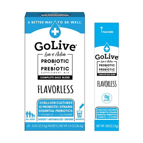 GoLive Probiotic and Prebiotic Drink Mix Flavorless Flavorless -- 15 billion CFUs - 28 Packets