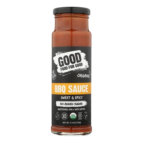 Good Food For Good Organic BBQ Sauce Sweet & Spicy -- 9.5 oz