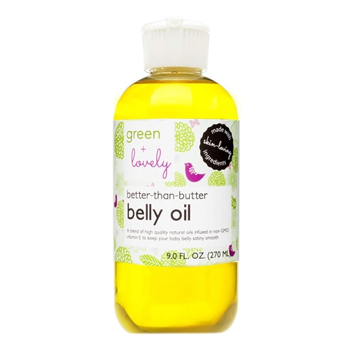 Green + Lovely Better Than Butter Belly Oil Unscented -- 9 fl oz
