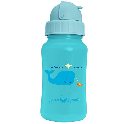 Green Sprouts Straw Bottle-Aqua-9mo+