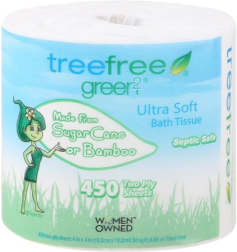 Green2 Bath Tissue Tree Free Bamboo 450 sheets 2-Ply