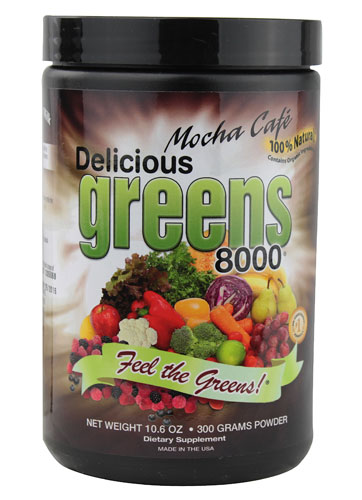 Greens World Inc. Delicious Greens 8000 Mocha Cafe -- 10.6 oz