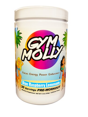 Gym Molly Pre-Workout Caffeine Free Blue Raspberry Lemonade