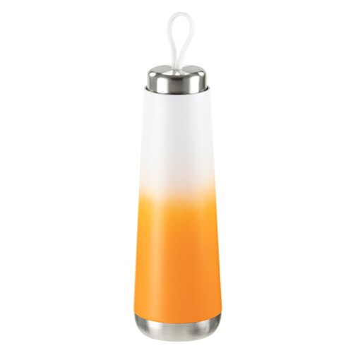 HD Designs Outdoors Double Wall Stainless Steel Tear Drop Bottle - White & Orange