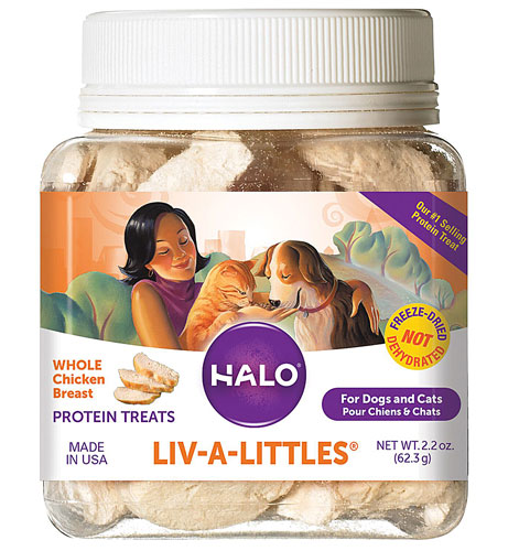 Halo Purely For Pets Liv-a-Littles® Protein Treats for Cats &amp; Dogs Chicken Breast -- 2.2 oz