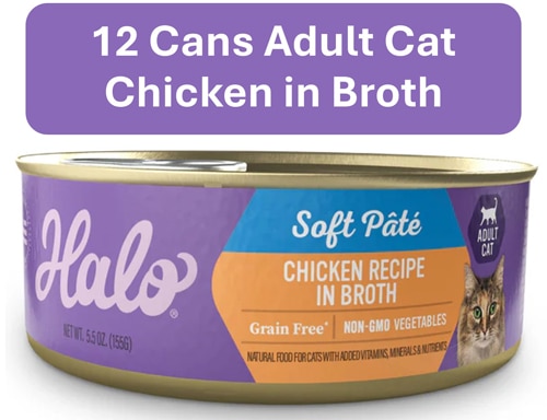 Halo Adult Cat Wet Food Soft Pate Grain-Free Chicken Stew