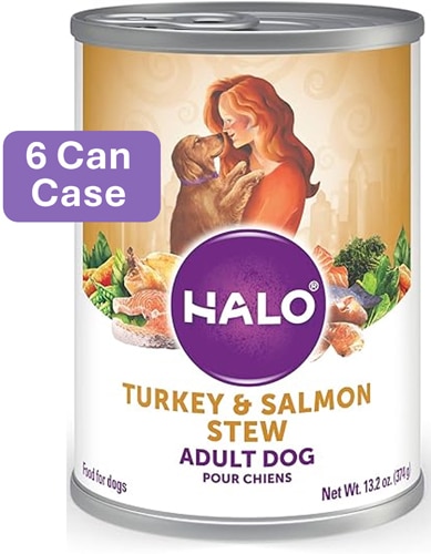 Halo Adult Dog Wet Food Grain-Free Holistic Turkey & Salmon Recipe