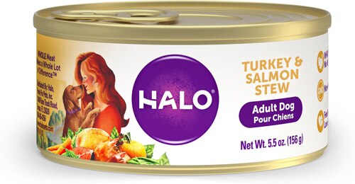 Halo Turkey & Salmon Recipe Adult Canned Dog Food -- 5.5 oz Each / Pack of 12