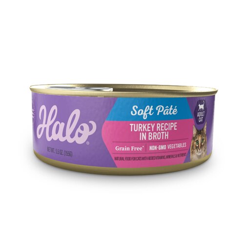 Halo Turkey Stew Grain-Free Adult Canned Cat Food -- 5.5 oz Each / Pack of 12