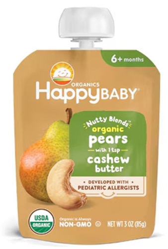 Happy Baby Organic Nutty Blends Pears & Cashew Butter