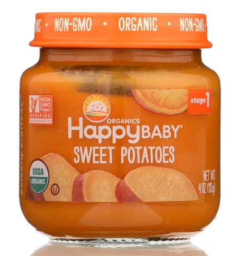 Happy Baby Organics Baby Food Stage 1 Sweet Potatoes 4 Oz