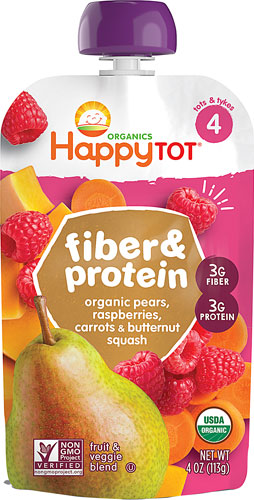 Happy tot fiber and protein pouch best sale