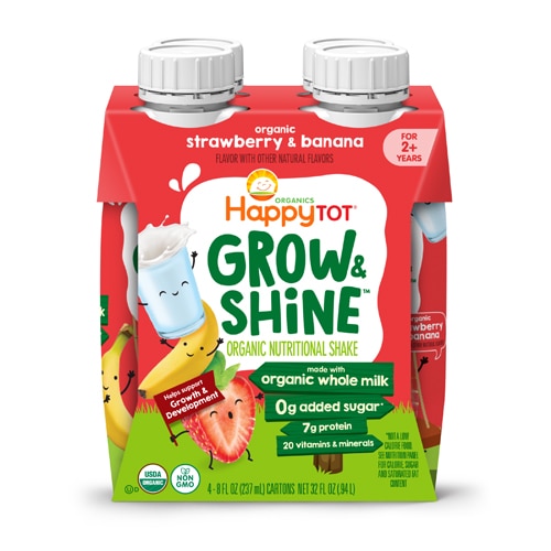 Happy Tot Organic Grow & Shine Nutritional Drink Strawberry Banana