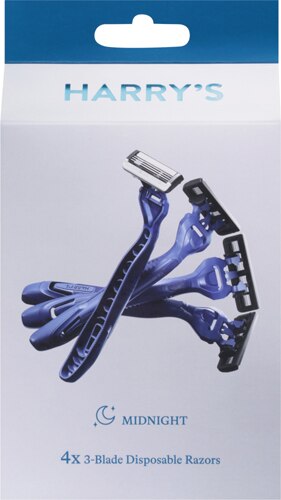 Harry's Disposable Razors Midnight -- 4 Razors