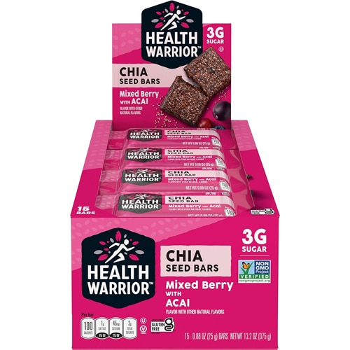 Health Warrior Chia Bars Mixed Berry with Acai