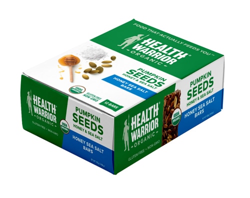 Health Warrior Pumpkin Seeds Honey Sea Salt Bars -- 12 Bars
